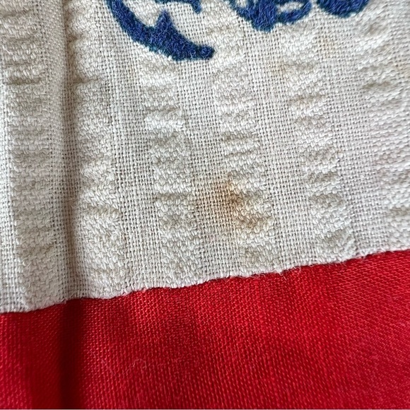 Vintage 50s 60s Patchwork Nautical High Waist Maxi Skirt Patriotic Sailing Med - Picture 14 of 15